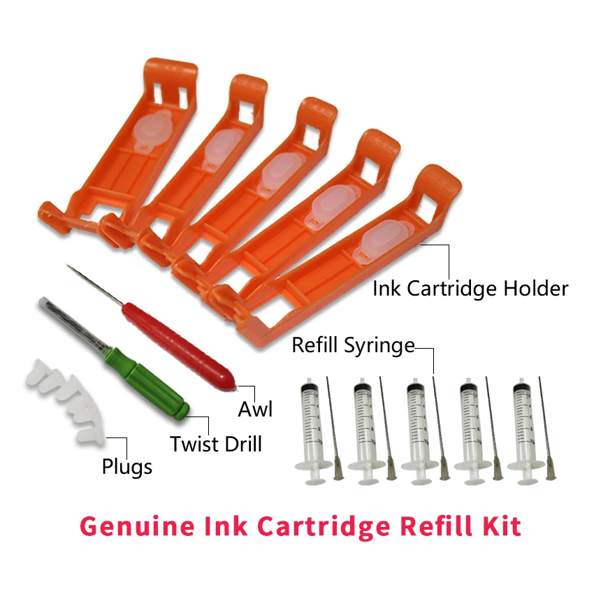 

CEYE for CANON PIXMA TS6150 TS6151 TS6250 TS6251 TS9550 TS9551C TR7550 TR8550 Genuine Ink Cartridge Refill Tool Kit 5C