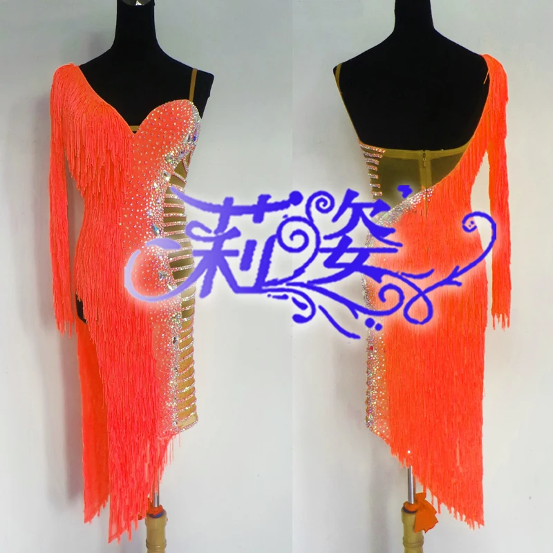 

Competition ballroom women salsa swing Latin rumba dance dress Custom made
