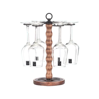 

Creative wooden red wine cup rack European style wine rack bottle rack inverted hanger simple cup holder wx6271639