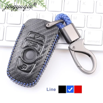 Car-Styling custodia protettiva per coperture chiave in fibra di carbonio per Bmw 520 525 1 3 4 5 6 7 serie F10 F20 F30 Smart 3/4 accessori per pulsanti