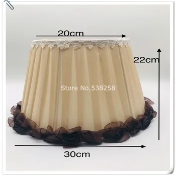

E27 Lamp shade for table lamp with flower Pattern lace Textile Fabric lampshade modern style lamp cover for desk lamp