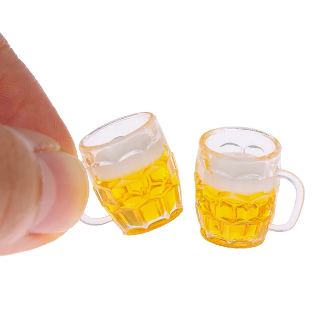 Ounona 20pcs Simulation Beer Glasses Mini Scene Bottles Beer Mug Models Drinking Cup Miniatures for Decoration, Kids Unisex, Size: One Size