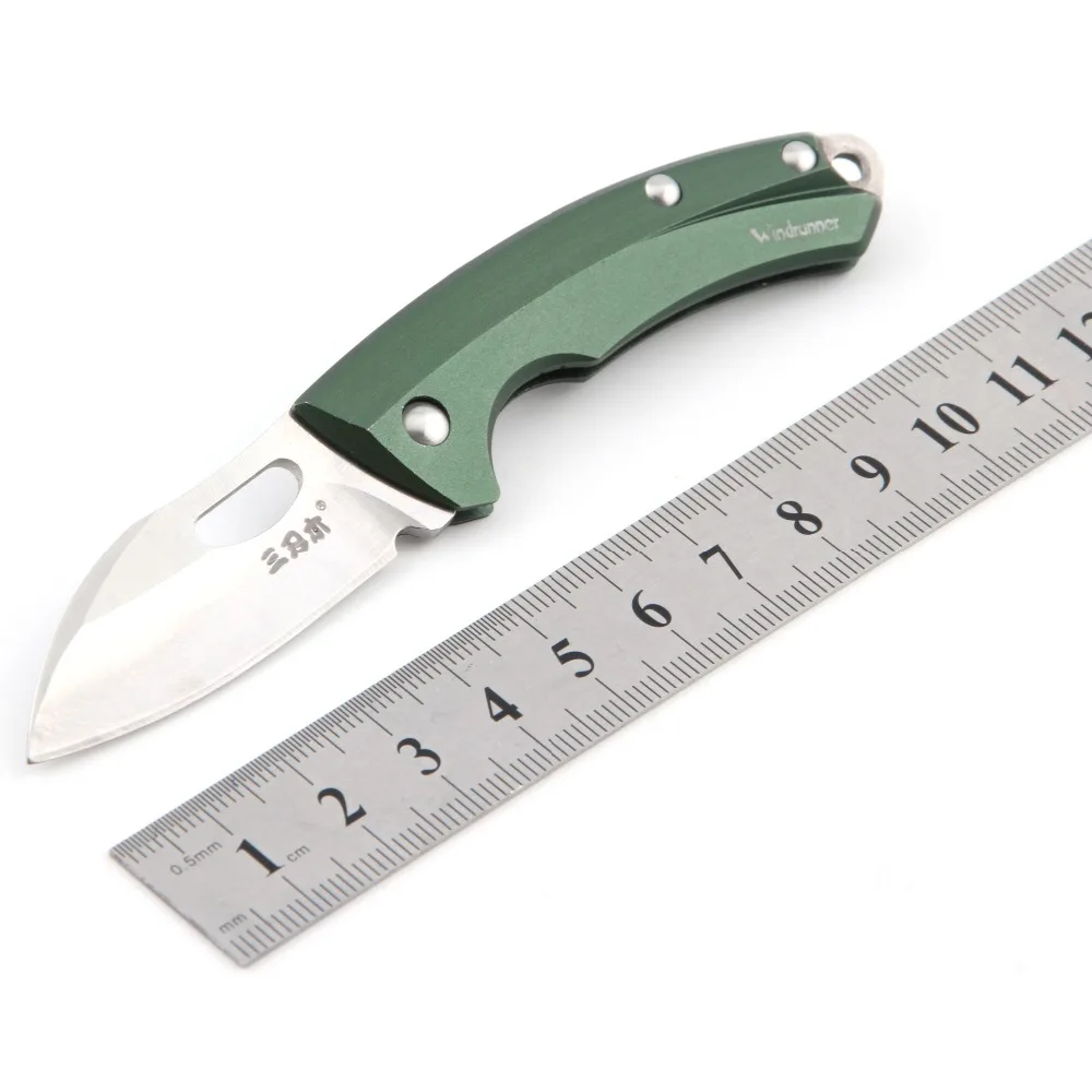 

Sanrenmu 4109SUX-LP Mini Folding Knife alloy aluminum Handle Outdoor Camping EDC Keychain Pocket Fruit Cutting Knife Tool