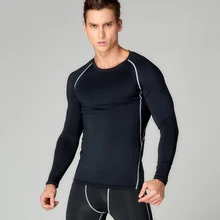 Компрессионные рубашки для бега, колготки для велоспорта, спортивная одежда с длинными рукавами для мужчин, бегунов, баскетбольные майки, компрессионный базовый слой, рубашка