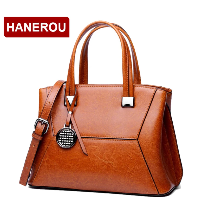 

Women Genuine Leather Handbags Shoulder Bag Women's Cow Leather Tote Bag Female Vintage Handbags Sac a Main Ladies Hand Bags
