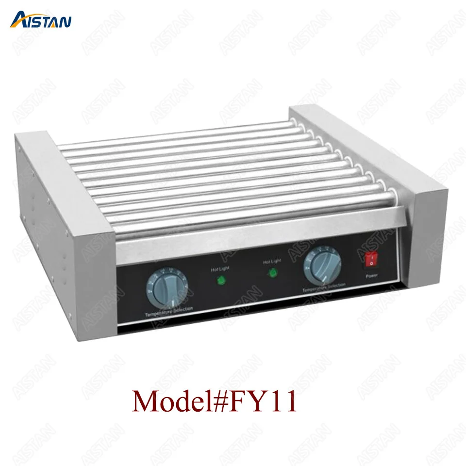 FY05 Electric Hot Dog Grill Machine Sausage Meat Ball Roller Cooking Machine Stainless Steel 5/7/9/11 Roller