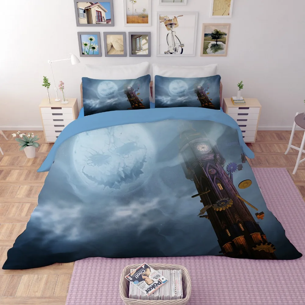 Night Sky Halloween Good Quality Bedding Sets 3pcs Bedclothes