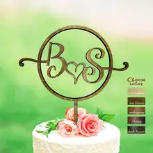 Изготовленный На Заказ Свадебный парочек начальный торт Топпер персонализированные любовь украшение для свадебного торта подарок для свадебной вечеринки аксессуары