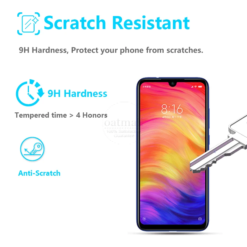 2 шт. полное покрытие из закаленного стекла для mi Xiao mi Red mi Note 7 Pro стеклянная Защитная пленка для экрана для Red mi 7 7A защитное стекло