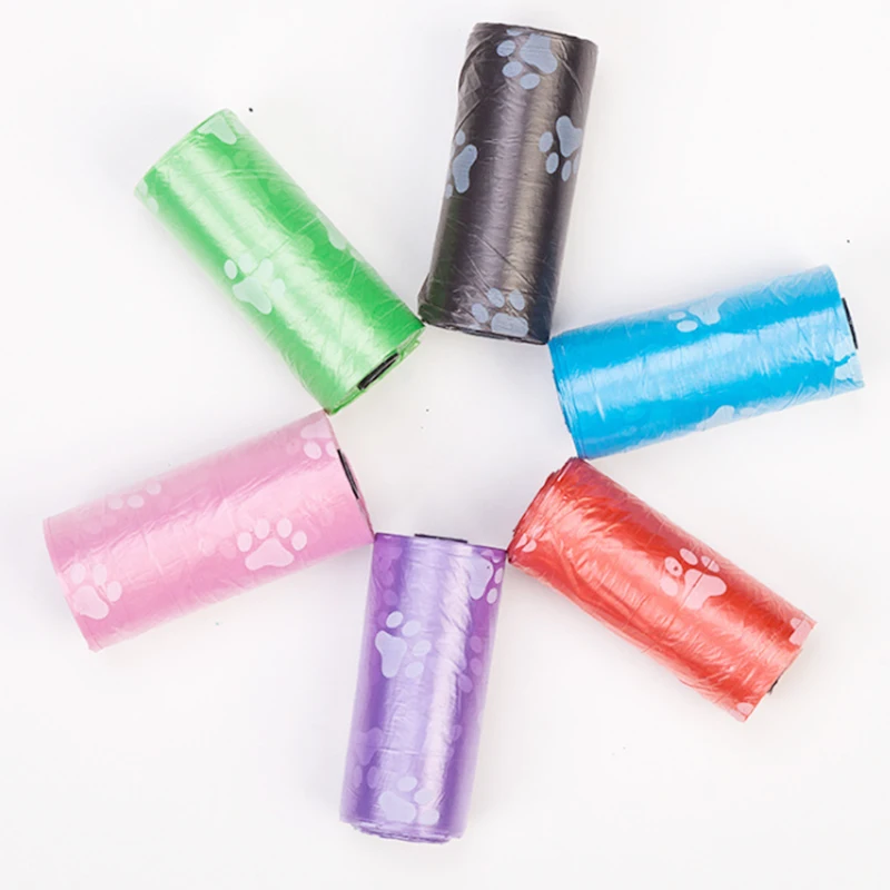 

4 Rolls of 60 pcs garbage bags Fecal bag Printed Dog Garbage Pooper Refill Bags Pick Up Trash bags Pet Cleaning Up supplies