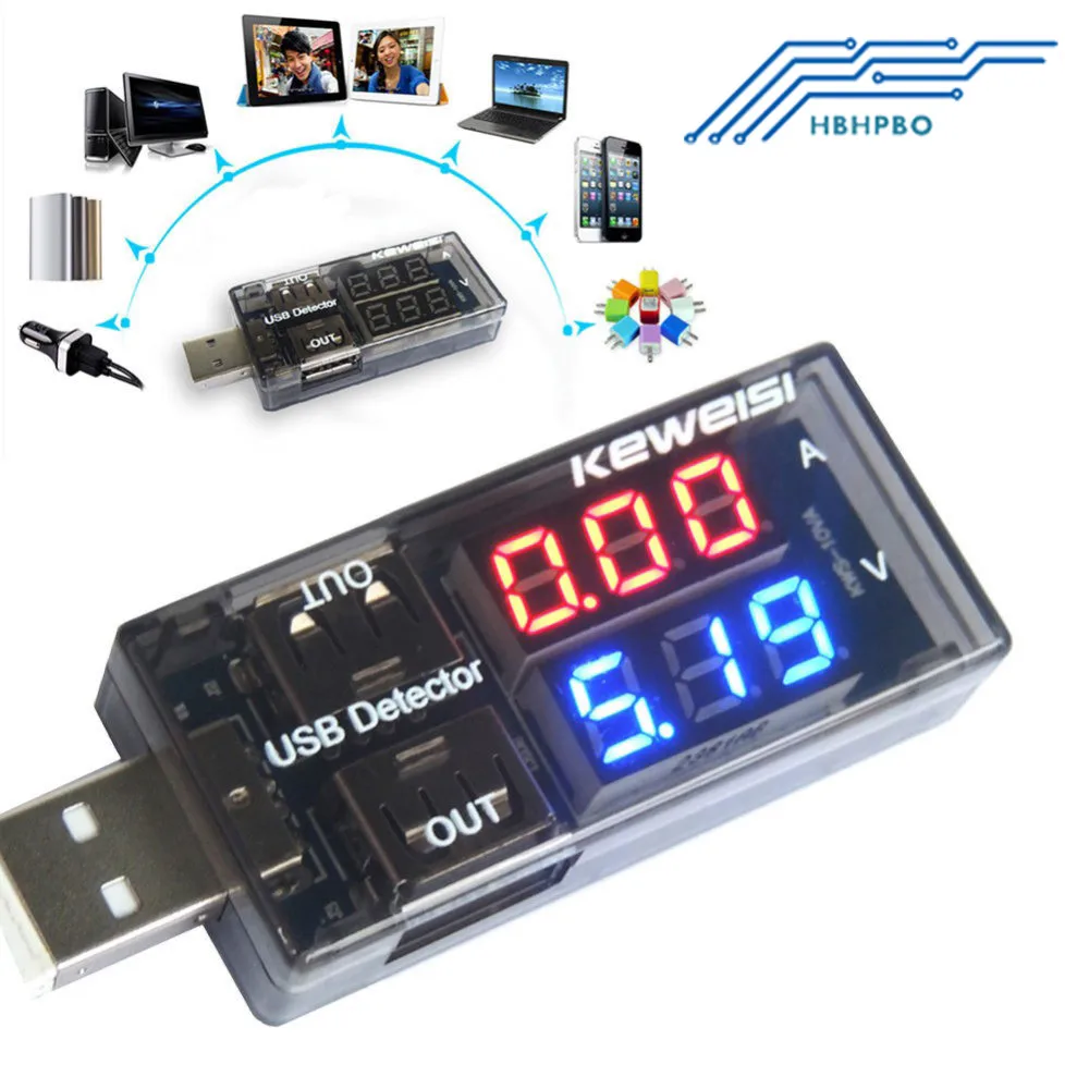 LED USB Charger Capacity Current Voltage Detector Tester