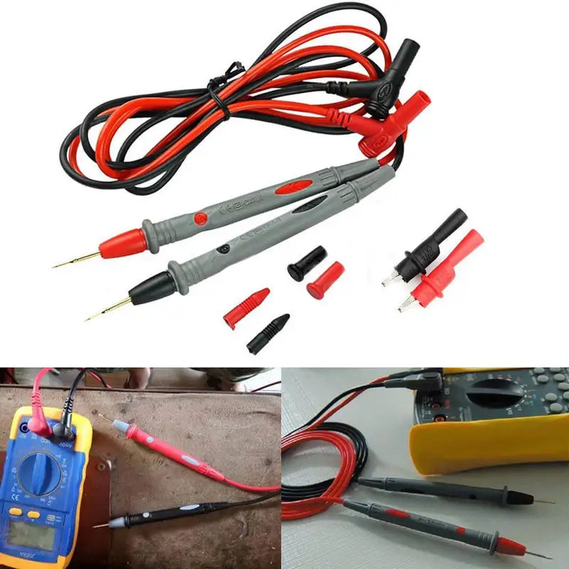 1pc 1000V 20A Probe Test Lead + Alligator Clips Clamp Cable Wire Test For Digital Multimeter Tester IC Pins Mayitr