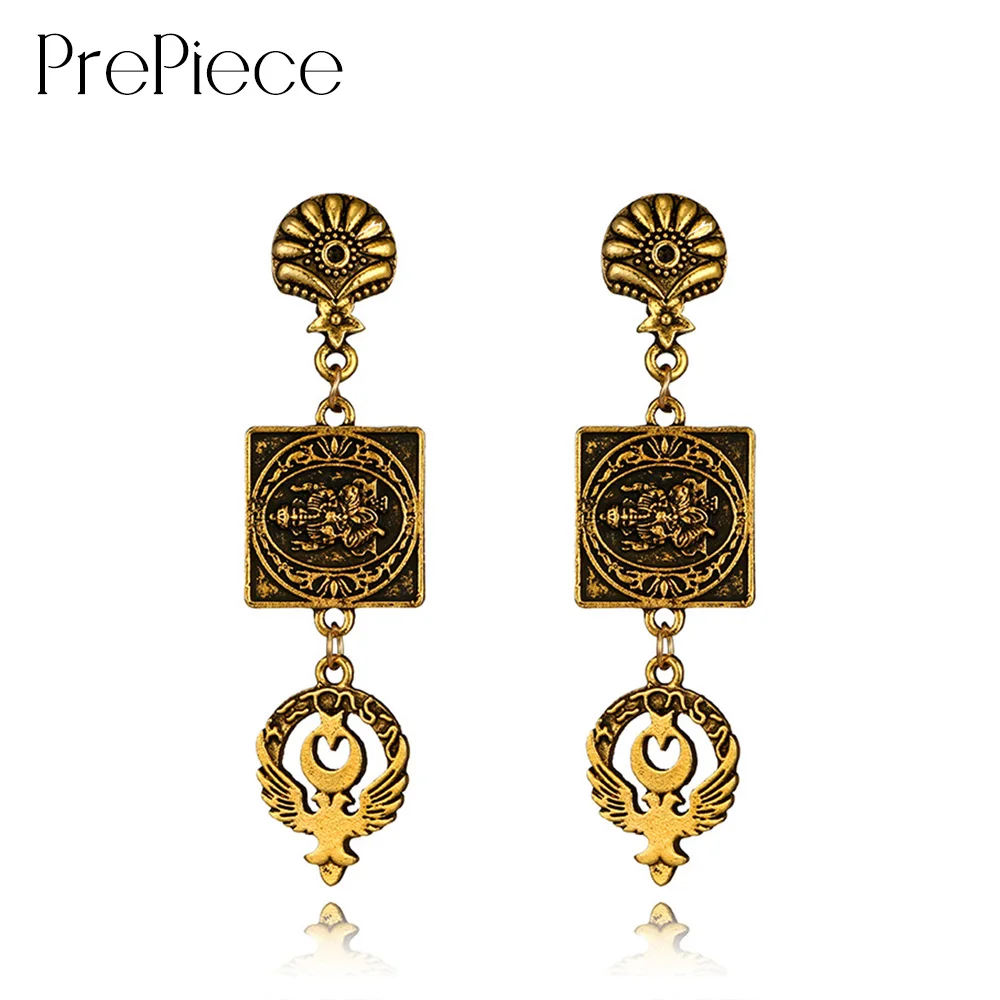 PrePiece Indian Religious Earring Retro Buddha Drop Earrings Ethnic Jewelry Accessories for Shopping/Daily 2018 New PE1340 | Украшения и