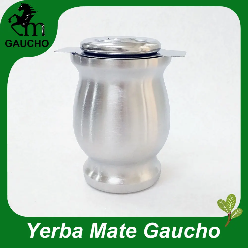 1 шт./лот наборы для заварки чая Yerba mate тыквы Calabash нержавеющая сталь с двойными стенками теплоизоляционные легко держать горячая Распродажа MT019-200 - Цвет: No Logo