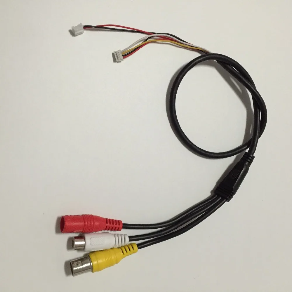 CCTV 6 Pin Audio Video Power 12V DC Cable For Camera Mic Audio Mini Microphone Cameras PCB DVR Systems