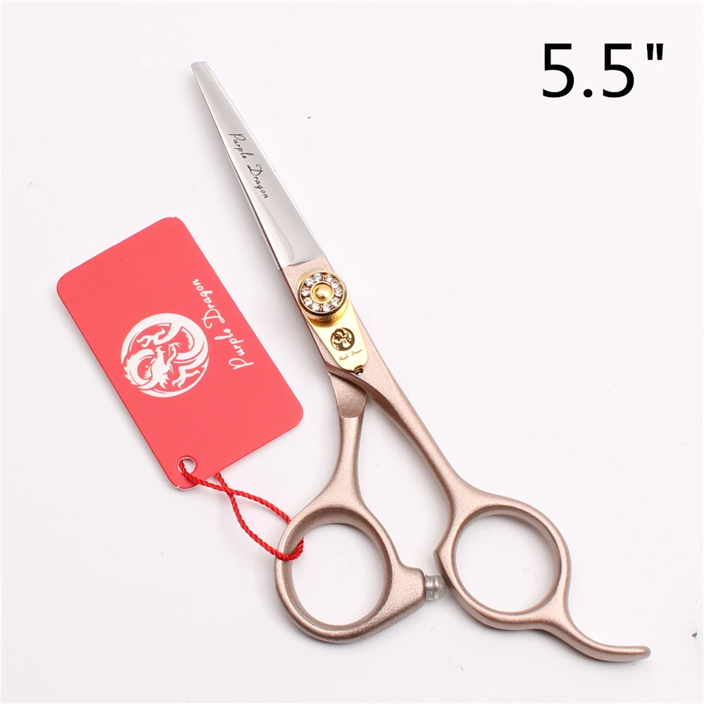 

Z9105 5.5" 16cm Purple Dragon 440C Rose Gold Professional Hairdressing Scissors Cutting Scissors Styling Tool Haircuts Scissors