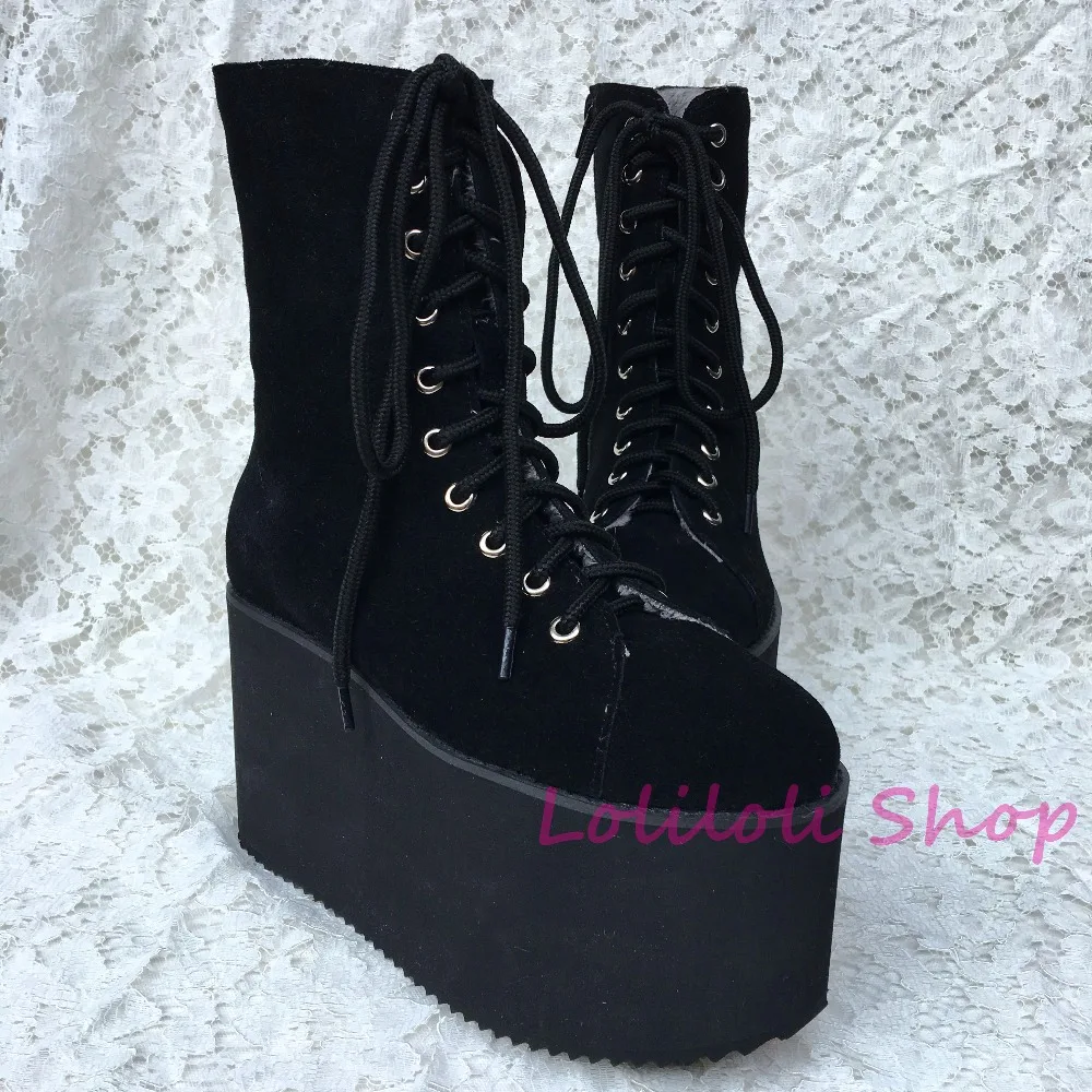 Cuero Punk Gamuza Especial An1381 de Zapatos Correa Plataforma Zapatos Alta De multiple Encargo Grandes Personalizado Negro Shoesblack 3 8xrv8H7qn
