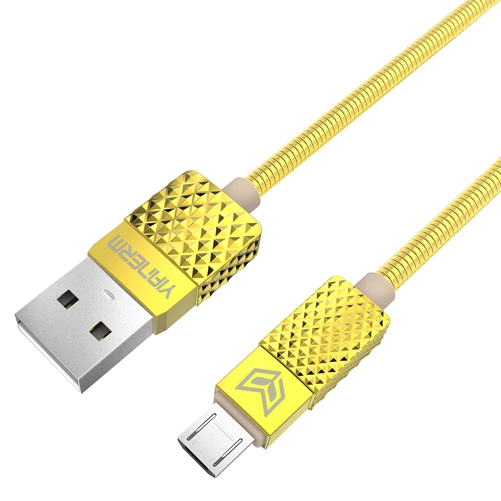 Yianerm 1м микро USB металла быстрый заряд кабеля usb-кабель для передачи данных(синхронизации) и зарядки кабель для samsung S7 S6 huawei Xiaomi 4X планшет Android, телефон кабель