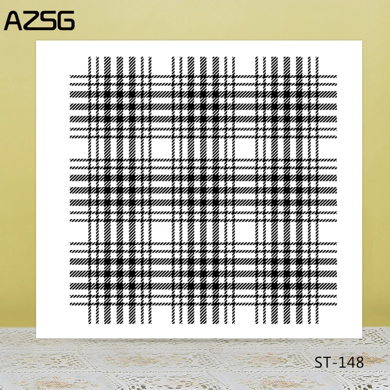 AZSG Пиксельная линия Стиль квадратной формы прозрачные штампы/печать для DIY Скрапбукинг/изготовление карт/альбом декоративный силиконовый штамп ремесла