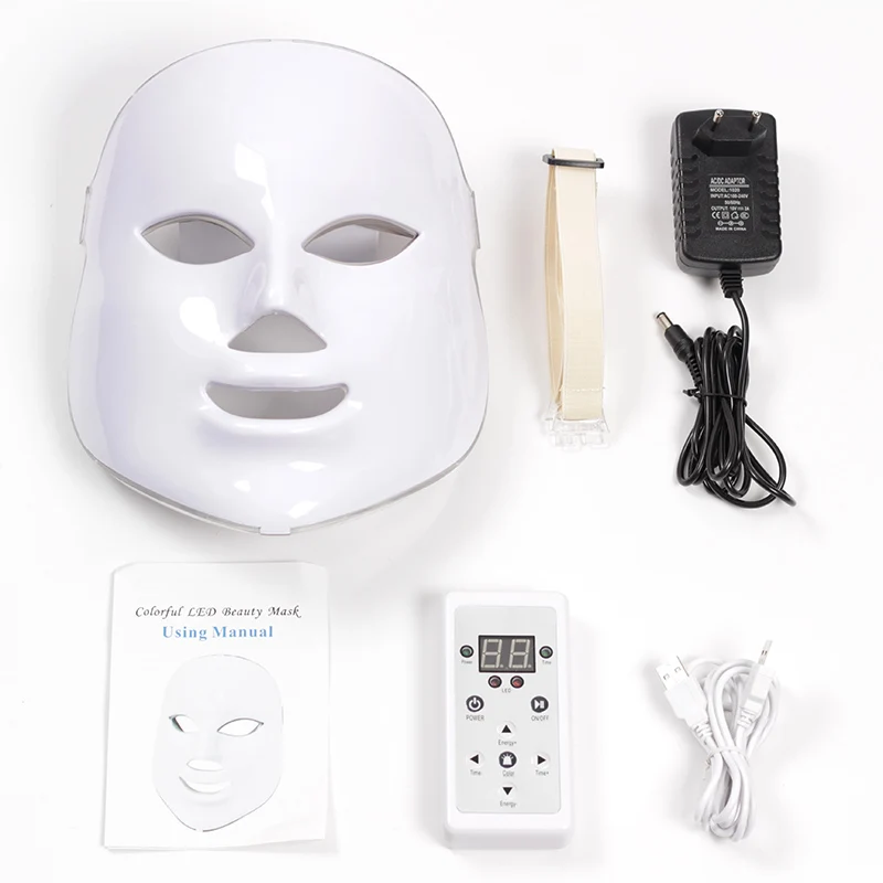 

7 Colors Led Facial Mask Beauty Skin Care Rejuvenation Wrinkle Acne Removal Face Beauty Therapy Whitening Tighten Instrument