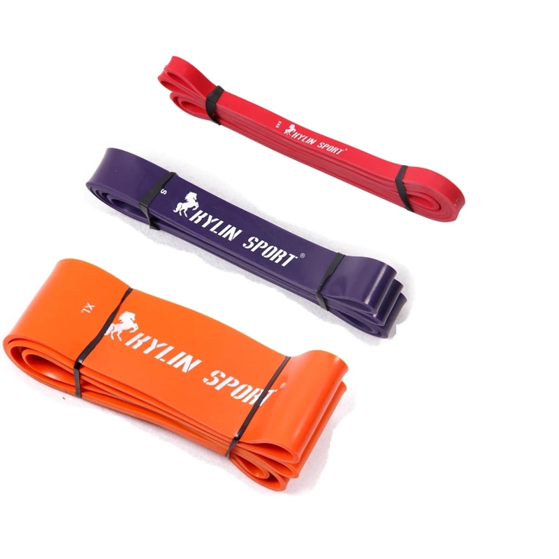 

red purple and orange Combination Natural Latex Pull Up Physio Resistance Bands Fitness Loop Bodybulding Yoga Exercise