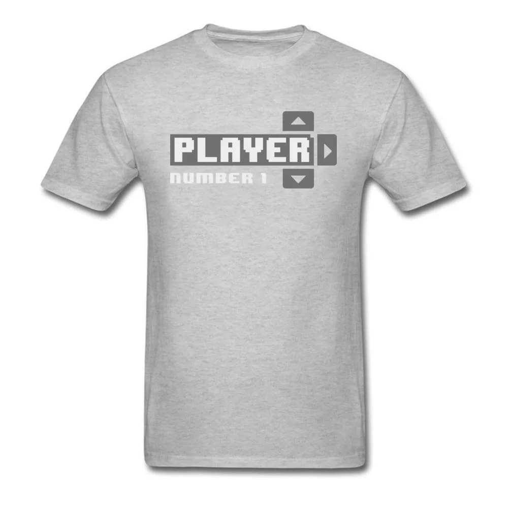 Player Number 1 All Cotton Tops T Shirt for Men Leisure T Shirt 3D Printed Prevailing O-Neck Tops Shirt Short Sleeve Player Number 1 grey