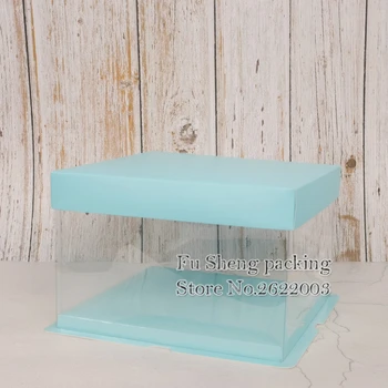 

31*31*17cm Cake packing box with Clear PVC window, 10inch cake box，Mousse Cake gift boxes.20pcs/lot