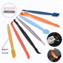 EHDIS виниловая пленка для обертывания Автомобильный Магнит скребок Набор наклеек для удаления клея аксессуары из углеродного волокна Магнитный Угловой Инструмент