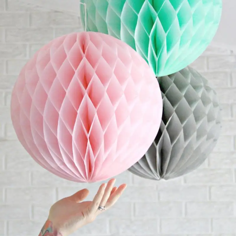 size 15cm decorative black white grey flower paper lantern honeycomb flower paper lantern