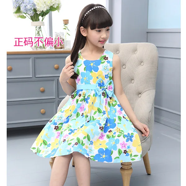 jumper dress Girls Vest Dress Cotton Flower Print Children Wear  Korean Cute 95% Cotton Princess Party Dresses 4 5 6 7 8 9 10 11 12 14 Year dresses expensive Dresses