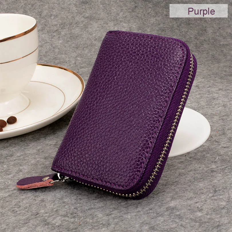 COHEART, кошелек из натуральной кожи, женский модный маленький кошелек, кошелек для карт, мини-кошелек, высокое качество, Женский кошелек сумочка, натуральная воловья кожа - Цвет: Purple