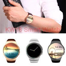 Bluetooth KW18 Smart Watch Connected WristWatch for Samsung HTC Huawei LG Xiaomi Android Smartphones Support Sync