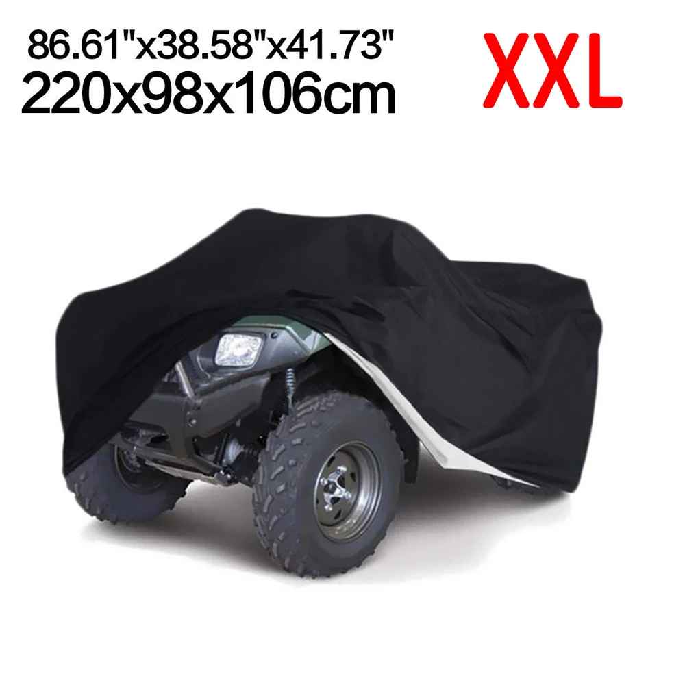 XXL Waterproof ATV Cover Universal Black Anti-UV Rain Cover Fit For Polaris Honda Yamaha Can-Am Suzuki Camo универсальный кронштейн nicecnc для utv atv 1 75 2 дюйма регулируемый светильник с флагом для can am x3 polaris rzr 900 1000 для kawasaki для honda