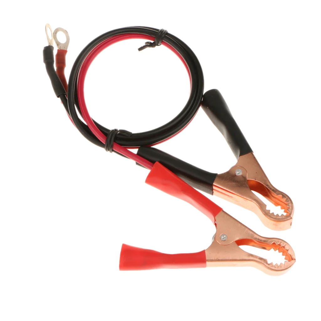 2 Pieces 50A Battery Terminal Alligator Clamp Cable Clip for Car Black+Red Prevent Damage to Devices Plastic and Copper