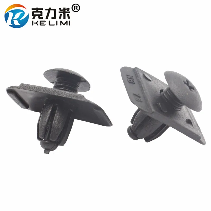 

KE LI MI 50 Pcs For Ford Mazda Nissan Mitsubishi Bumper retainer Auto Car Plastic Square head Screw Push Type