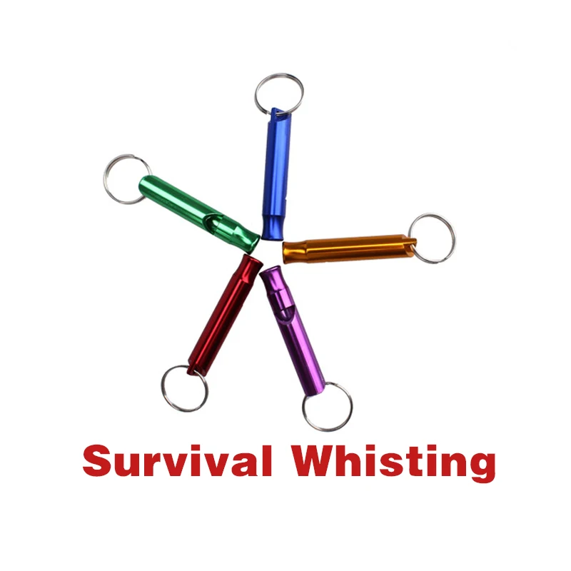 

Metal Whistle Pendant Keychain Keyring Outdoor Camping Survival Whistles Random Color LCC77