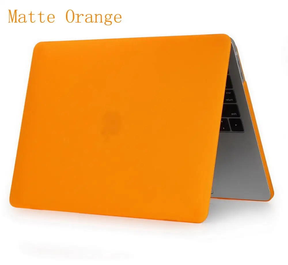 Кристальный \ матовый чехол для APPle MacBook Air Pro retina 11 12 13 15, для нового air13,3 дюйма Новинка pro13,3 15,4 дюйма с сенсорной панелью A1932 - Цвет: Matte Orange
