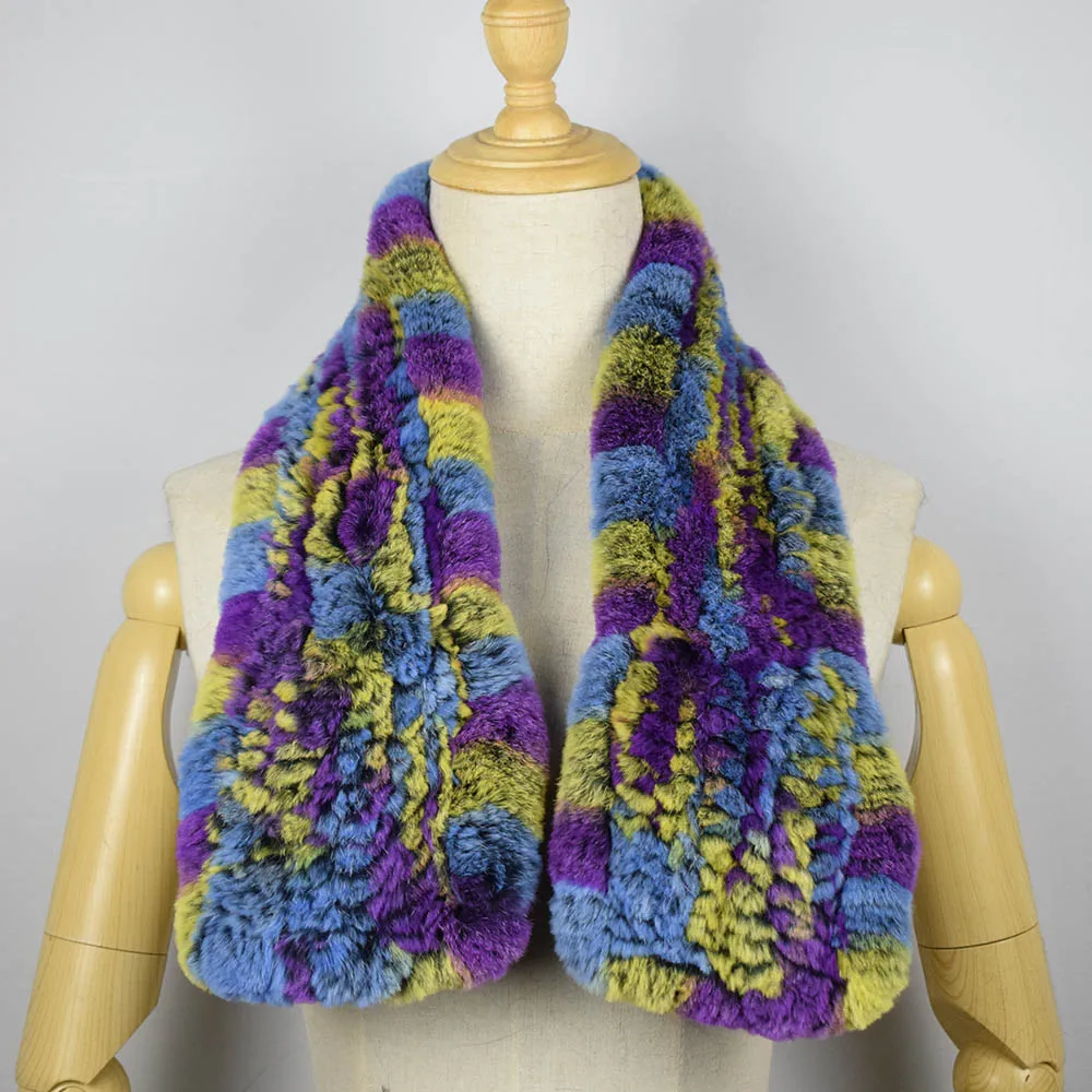 rex rabbit fur scarf short 7