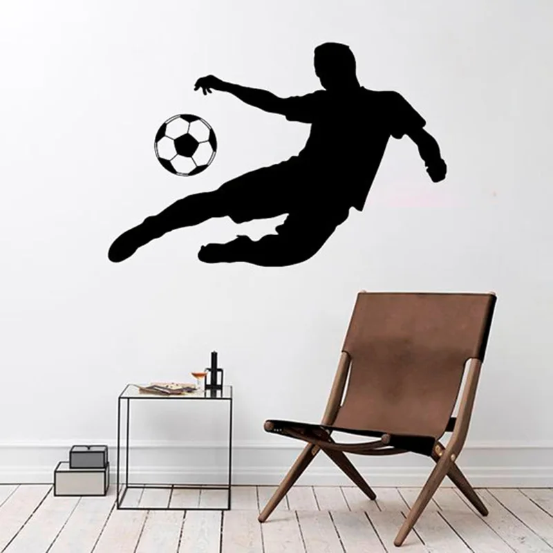 Soccer Stickers For Decor Vinyl Removable Boys Bedroom Wall Decals