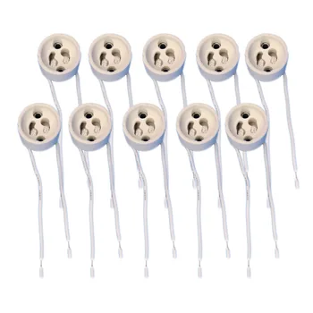 

10PCS LED Strip Connector GU10 Socket For Halogen Ceramic Light Bulb Lamps Holder Base Wire Connector Lamp Holder