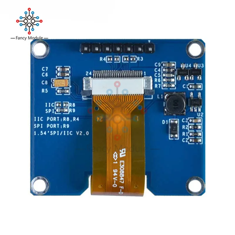 1 54 &quot7PIN oled дисплей модуль SSD1309 подходит для SSD1306 SPI IIC I2C интерфейс 12864 OLED экран 3 5 V