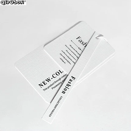 PK028 Customized print clothing tag brand name logo printed paper swing  hang tag/OEM tags labels/ paper price labels tags
