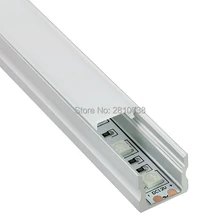 10x1 м наборы/лот квадратный анодированный светодиодный профиль для ленты и AL6063 светодиодные полосы алюминиевый корпус для встраиваемых стен или напольных светильников