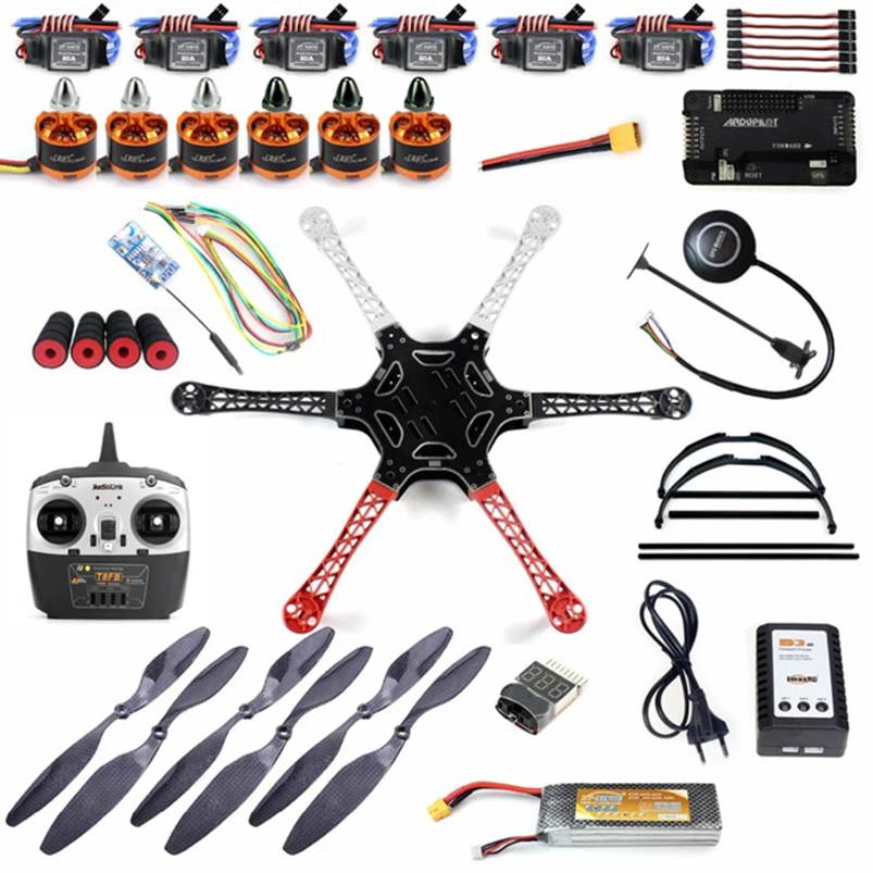 Buy Online DIY RTF Kit 2.4GHz 6 Axis RC Drone Quadcopter F550 HexaRotor Frame Kit with APM 2.8