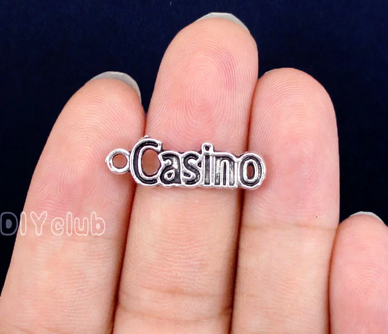 80pcs- Antique Tibetan Silver Casino Charms 24x8mm | Украшения и аксессуары