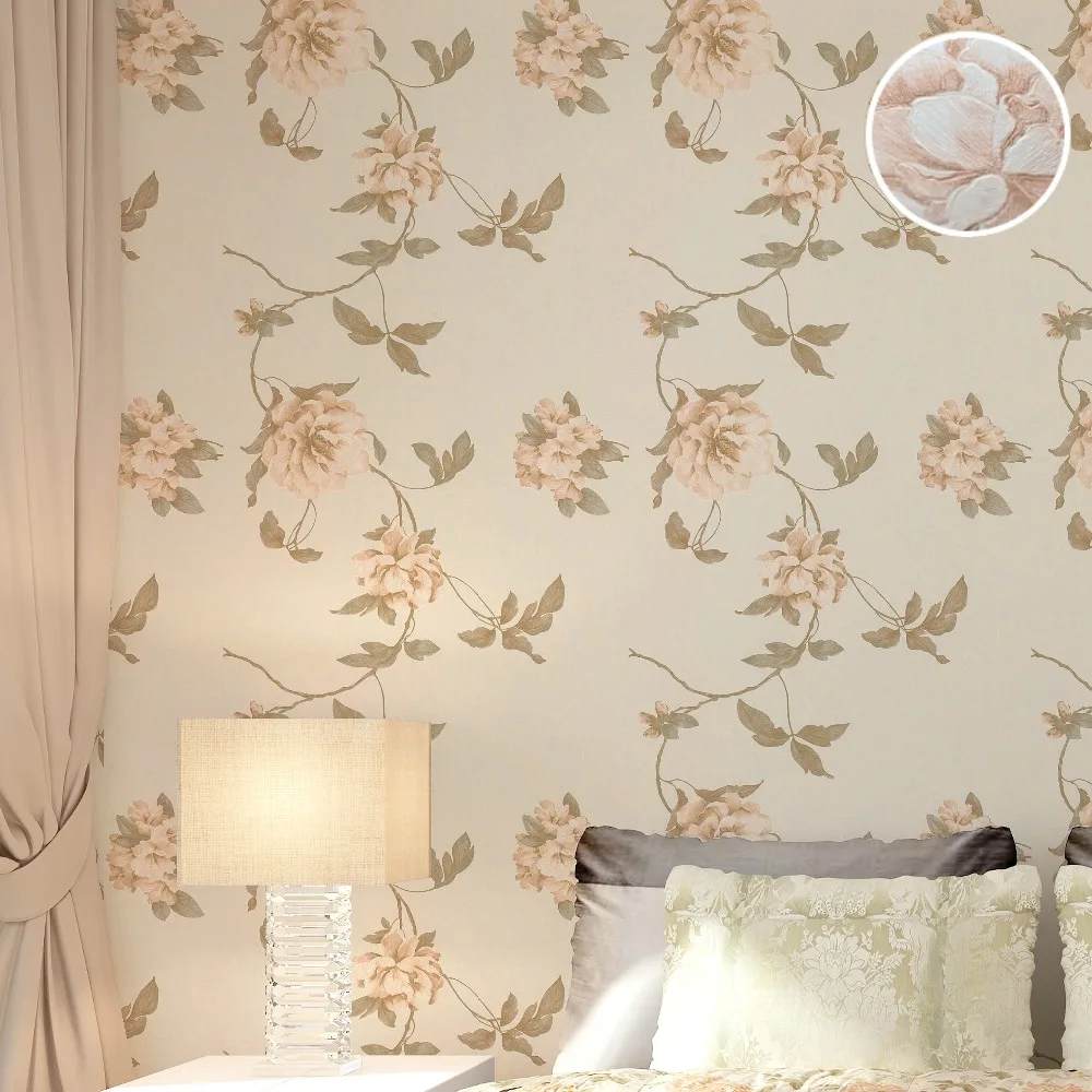 Clical Natural Blooming Fl Wallpaper Retro Rustic Shabby Chic Clical Natural Blooming Fl Wallpaper Retro Rustic Shabby Chic Cottage Blue Flower Wall Paper For Bedroom Covering In Wallpapers From Home
