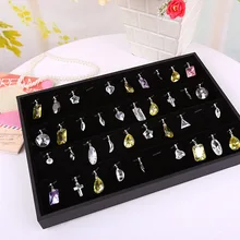 2 шт./лот черный бархат ювелирные изделия Дисплей лоток кулон держатель для хранения Коробки случае организатор витрина