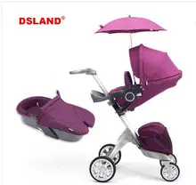 New Baby Stroller Fashion Pram Folding Carriage Suit for Sit and Lying European Stroller