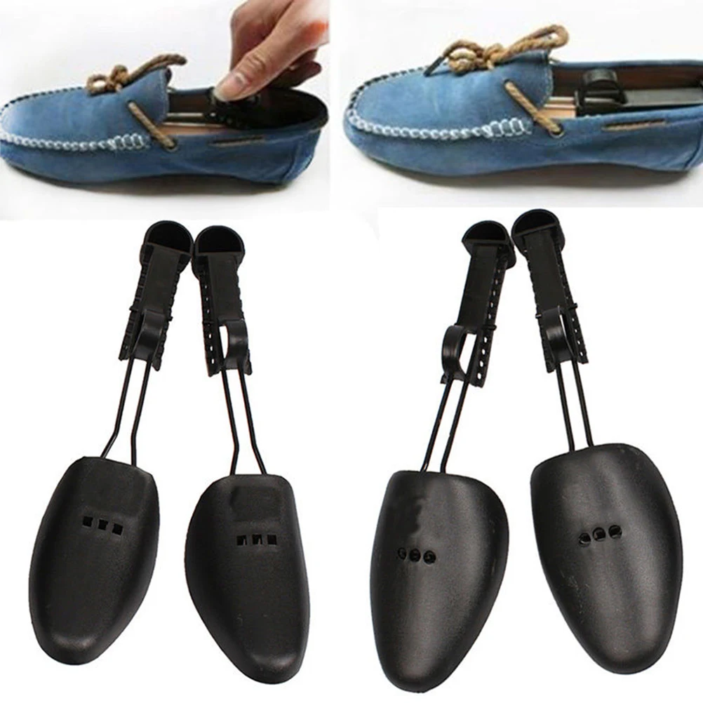 1 пара Для женщин Для мужчин Пластик разнашиватель обуви 2-полосная растягивающее приспособление для обуви дерево Цвет: черный; популярная модель
