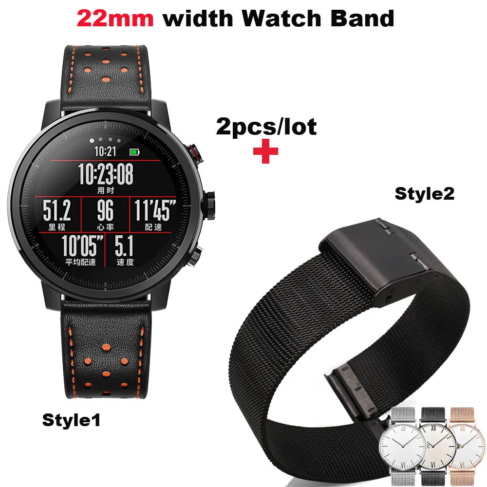 

22mm Bracelet Strap For Samsung Gear S3 Galaxy 46mm Watchband For Xiaomi Amazfit Gtr 47mm Pace Stratos 2 WatchStrap Wristband